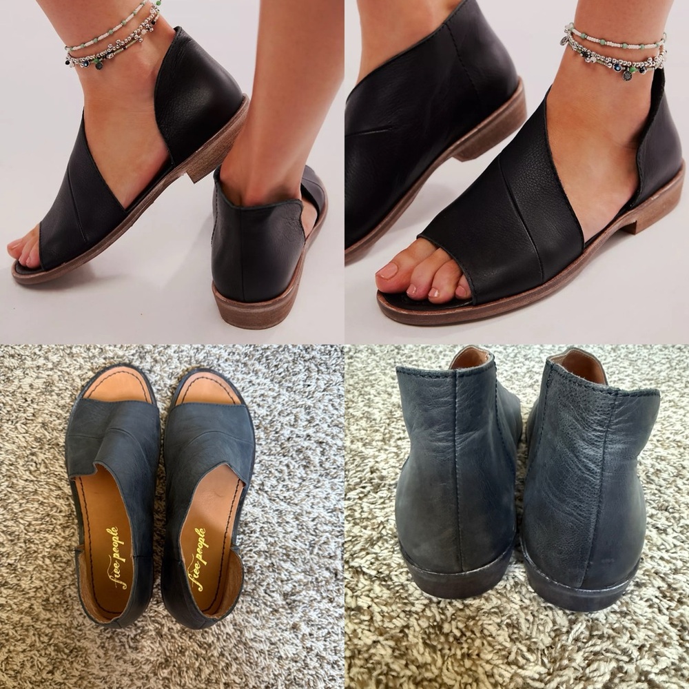 Free People Mont Blanc Black Sandals EU 38 US 7.5 - Picture 2 of 3